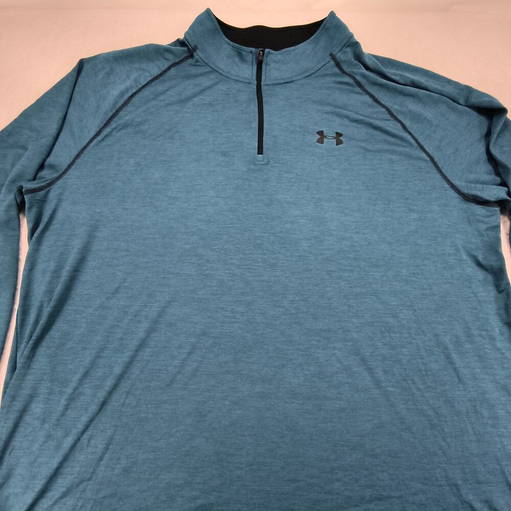 Under Armour Long Sleeve Pullover Sweatshirt Mens Size 3XL Blue Black